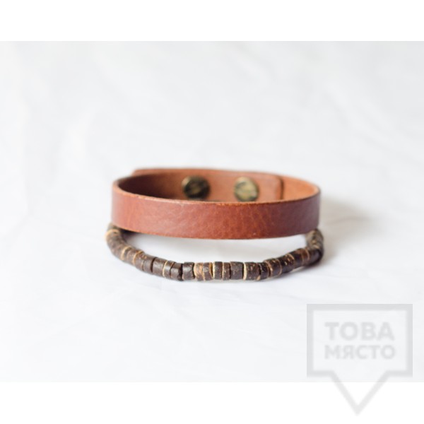 Мъжка гривна J.Griffin Single Stripe Brown