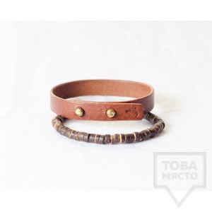 Мъжка гривна J.Griffin Single Stripe Brown