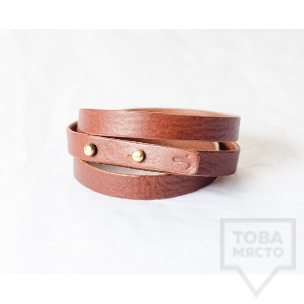 Мъжка гривна J.Griffin Triple Stripe Brown