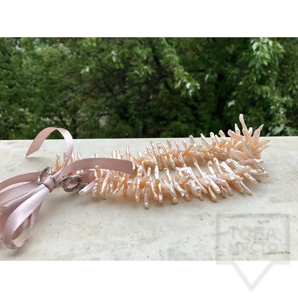 Ръчно изработено колие Jewellery by Emilya - остри перли