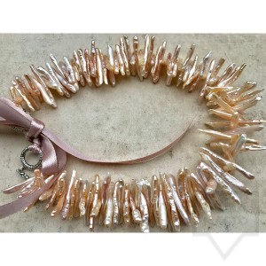 Ръчно изработено колие Jewellery by Emilya - остри перли