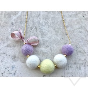Ръчно изработено колие Jewelry by Emiliya - Cotton Candy