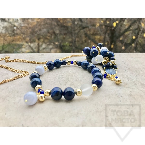Ръчно изработена гривна Jewelry by Emiliya - Blue Romance