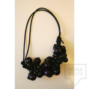 Дизайнерско колие KaYo - черно и лилаво