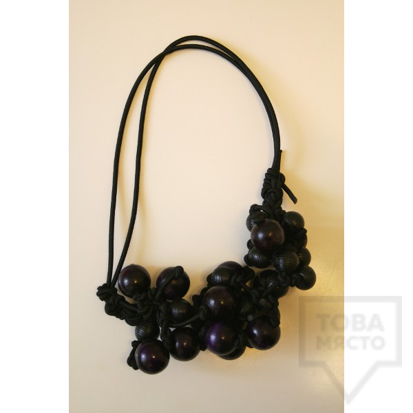 Дизайнерско колие KaYo - черно и лилаво