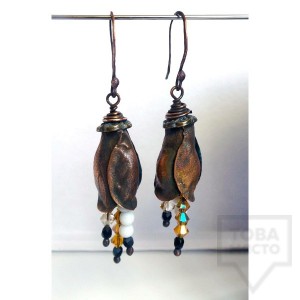 Дизайнерски обеци Katano - Flower buds