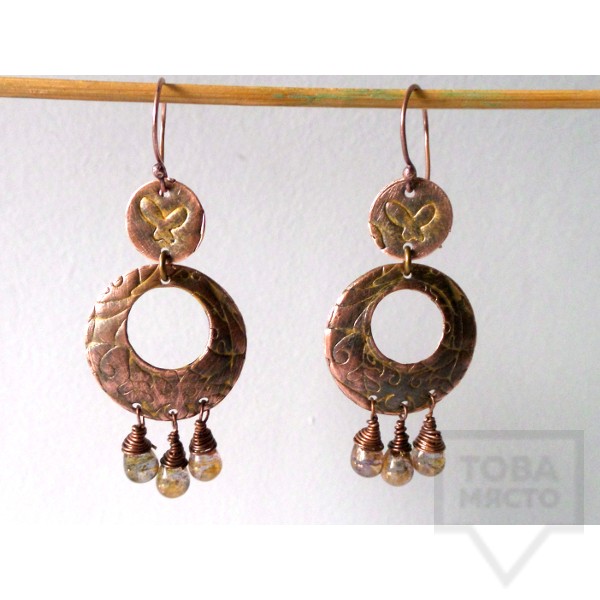 Дизайнерски обеци Katano - holly sun