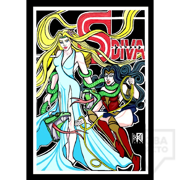 Дамска тениска Koren - Samodiva VS Wonder Woman