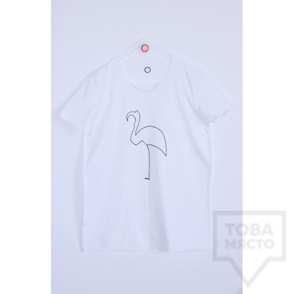 Дамска тениска Кръгче - Фламинго