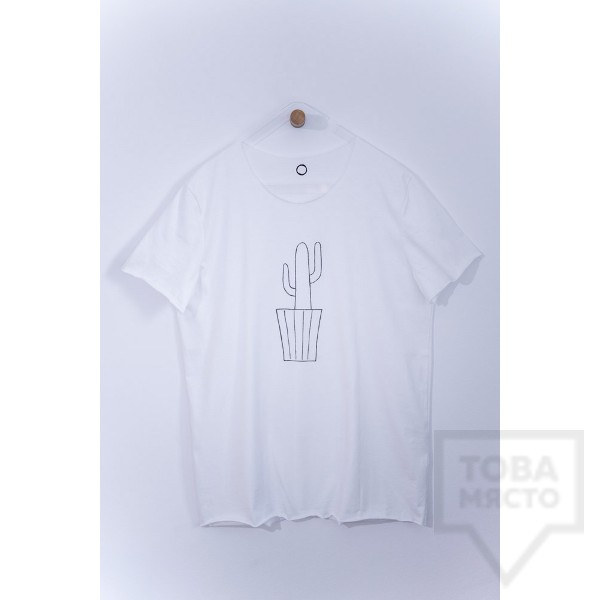 Мъжка тениска Кръгче - Кактус