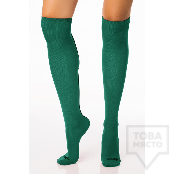 Дамски дълги чорапи KrakMe - Hot Line Green