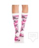Дамски дълги чорапи KrakMe - Military Star Pink