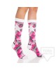 Дамски дълги чорапи KrakMe - Military Star Pink