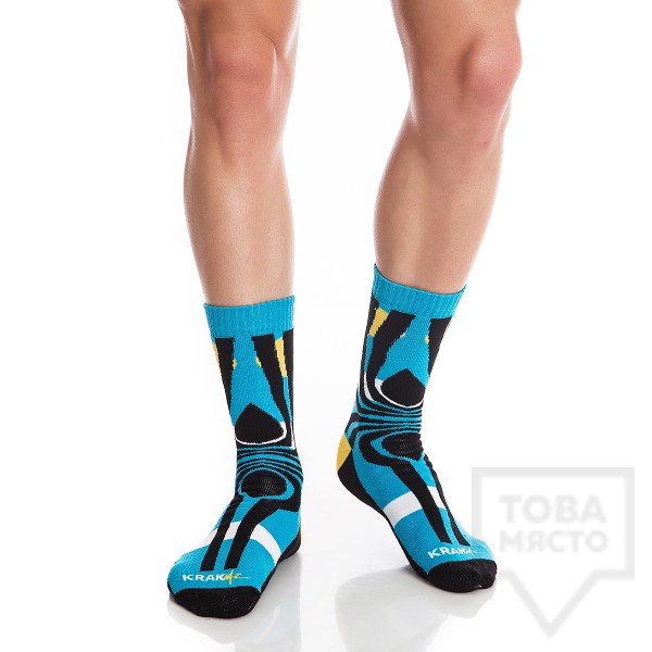 Мъжки къси чорапи KrakMe - Tequila Sunrise Blue