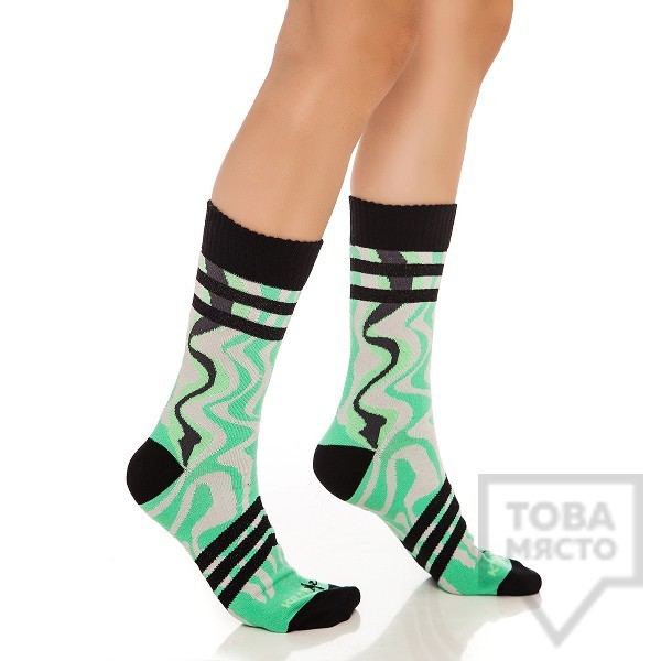 Дамски къси чорапи KrakMe - Ice Fire Green