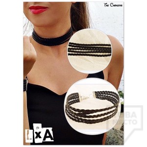 Дизайнерско колие LXA - Black Chocker