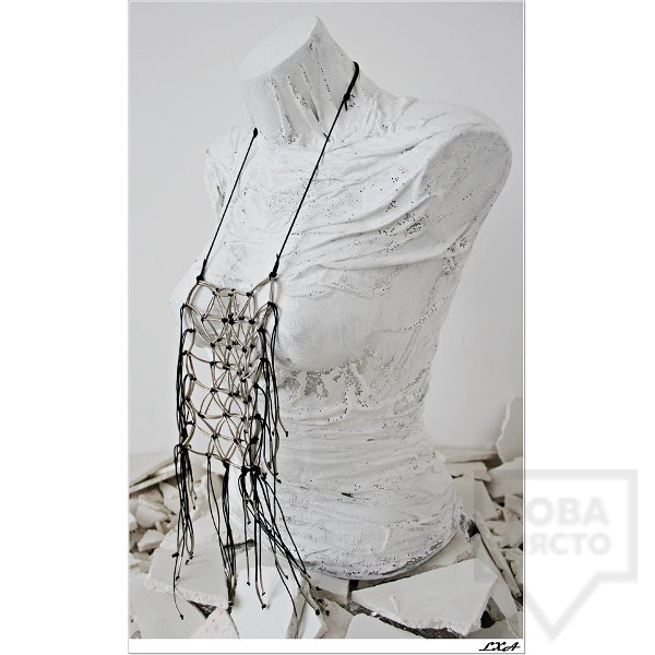 Дизайнерско колие LXA - Cell Phone Necklace Holder Silver