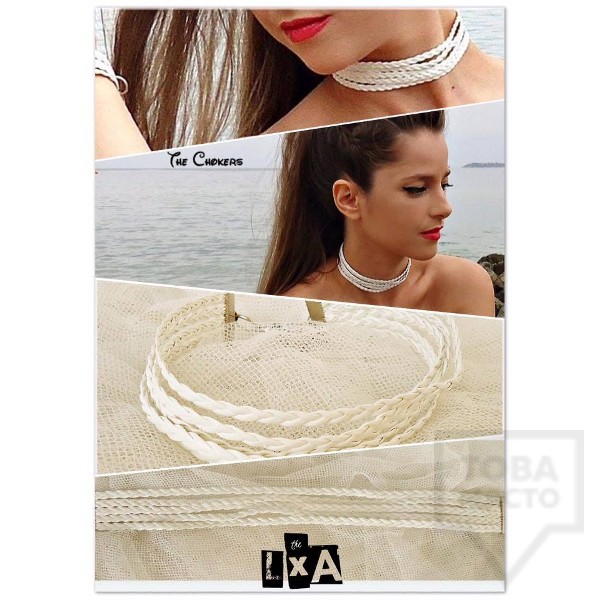 Дизайнерско колие LXA - White Chocker