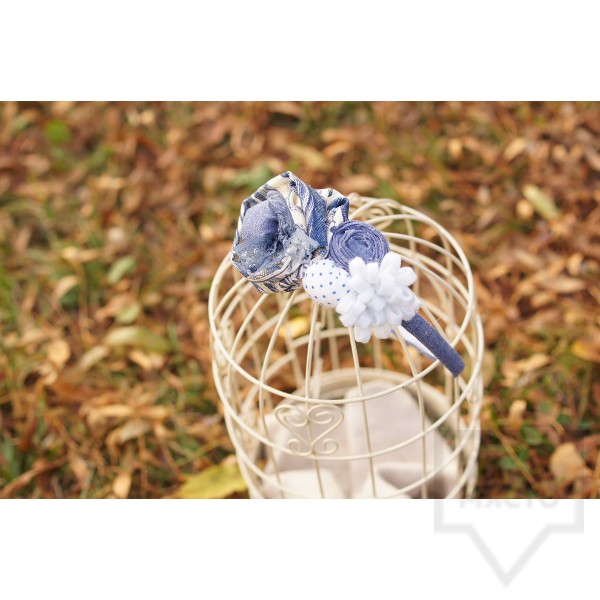 Диадема за коса LittleLady - деним