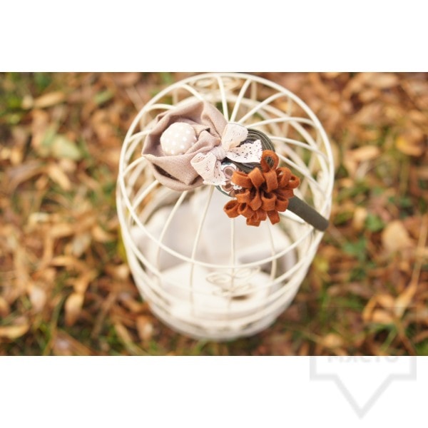 Диадема за коса LittleLady - кафяво-зелена