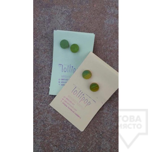 Дървени обеци Lollipop - colorful