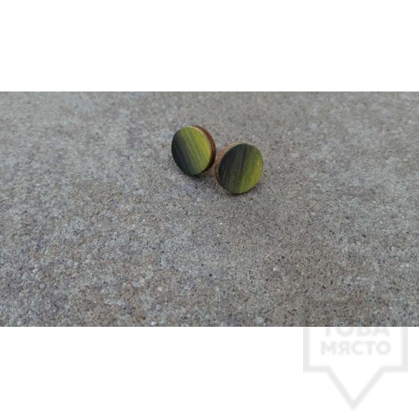 Дървени обеци Lollipop - colorful