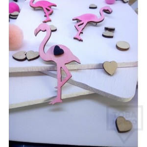 Ръчно изработена брошка Lollipop - Flamingo