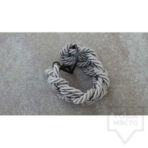 Ръчно изработена гривна Lollipop - Сиво въже