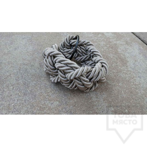 Ръчно изработена гривна Lollipop - Сиво въже