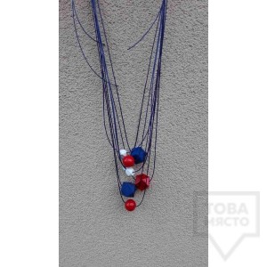 Ръчно изработено колие Lollipop - Blue