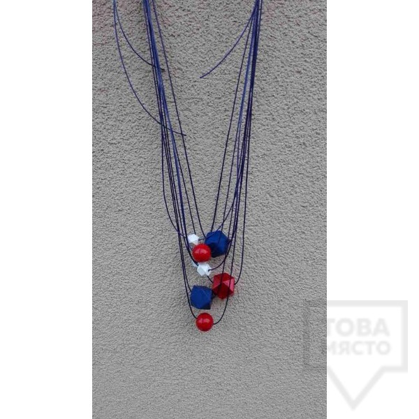 Ръчно изработено колие Lollipop - Blue