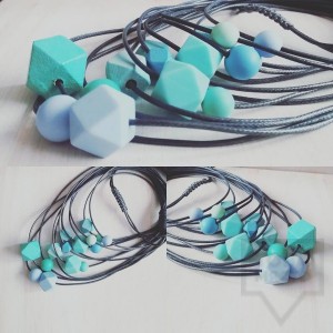 Ръчно изработено колие Lollipop - Blue passion