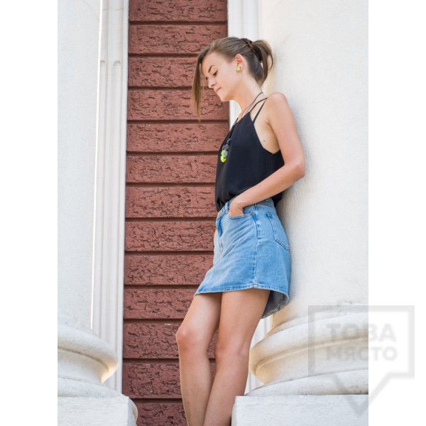 Ръчно изработено колие Lollipop - дърво и въже - зелено и сиво