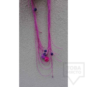 Ръчно изработено колие Lollipop - Pink