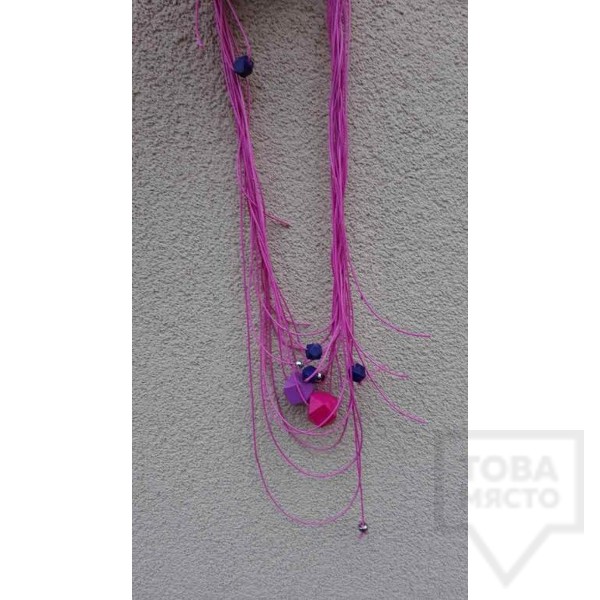 Ръчно изработено колие Lollipop - Pink