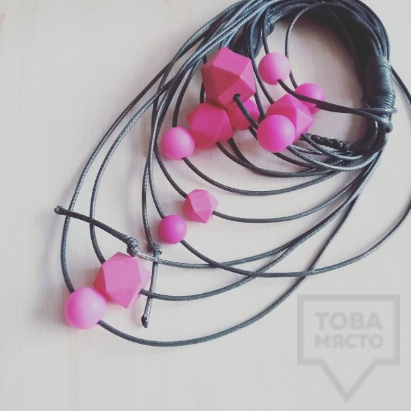 Ръчно изработено колие Lollipop - Pink Passion