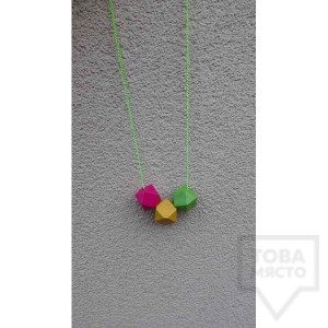 Ръчно изработено колие Lollipop - Цветни кубчета