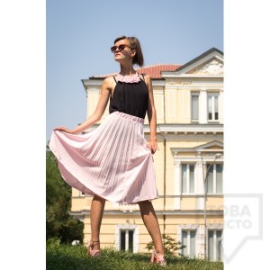 Ръчно изработено колие Lollipop - въже с панделка - розово