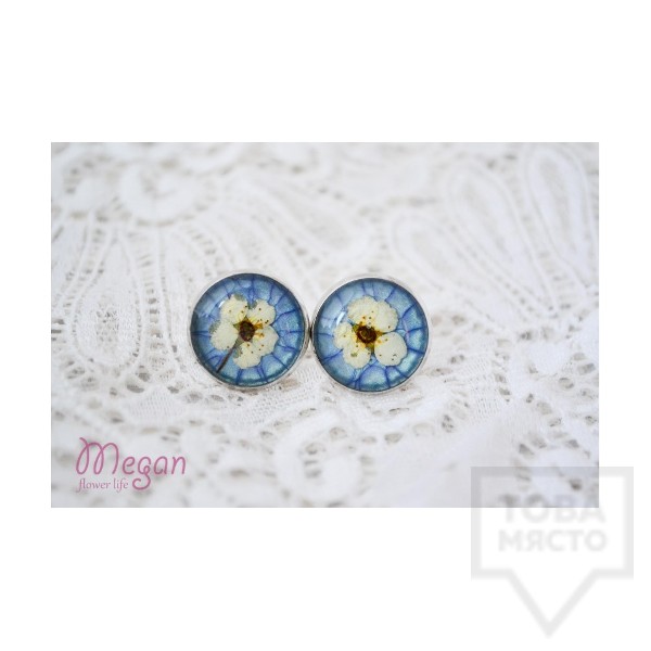 Дизайнерски обеци MeganFlo - небесна върбинка