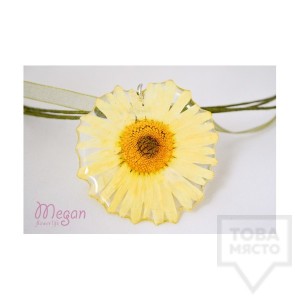 Ръчно изработено колие Megan Flower - Маргаритка