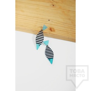 Дизайнерски обеци Mihha - Blue Fishes