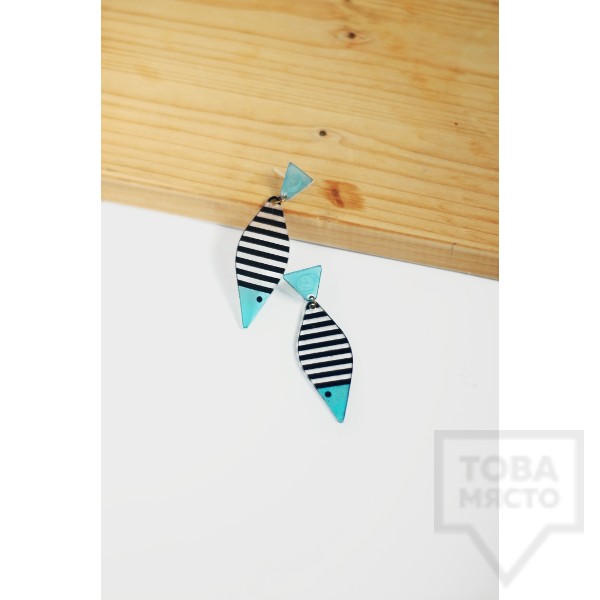 Дизайнерски обеци Mihha - Blue Fishes