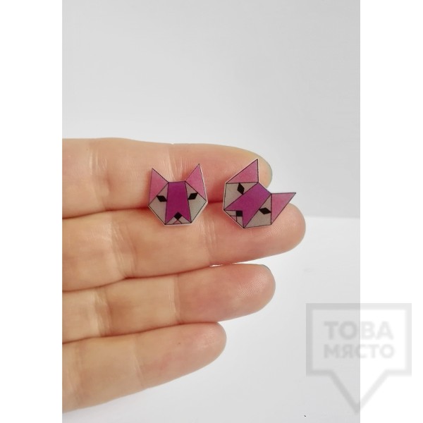 Дизайнерски обеци Mihha - cats