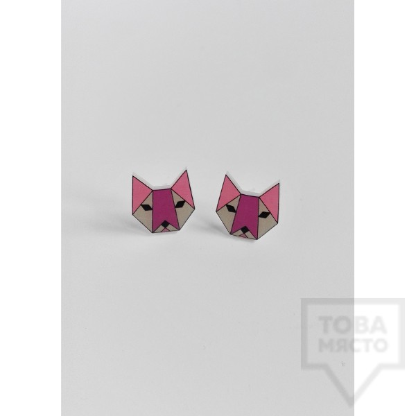 Дизайнерски обеци Mihha - cats