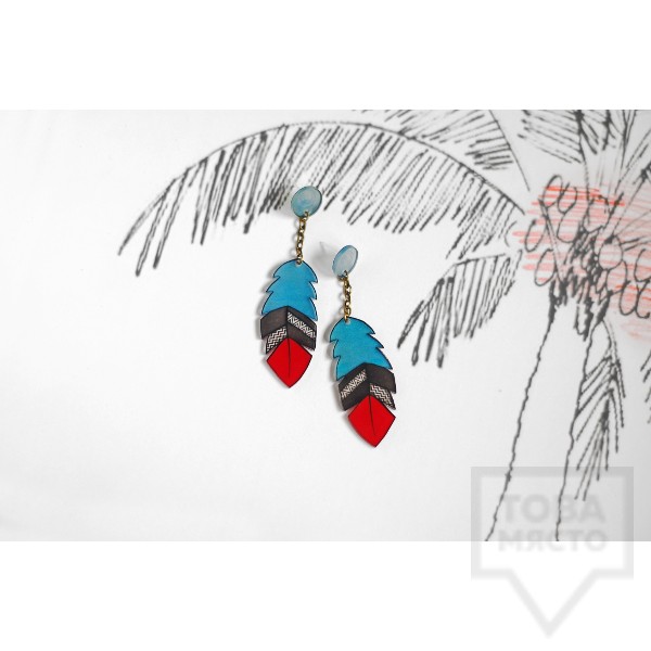 Дизайнерски обеци Mihha - Feathers