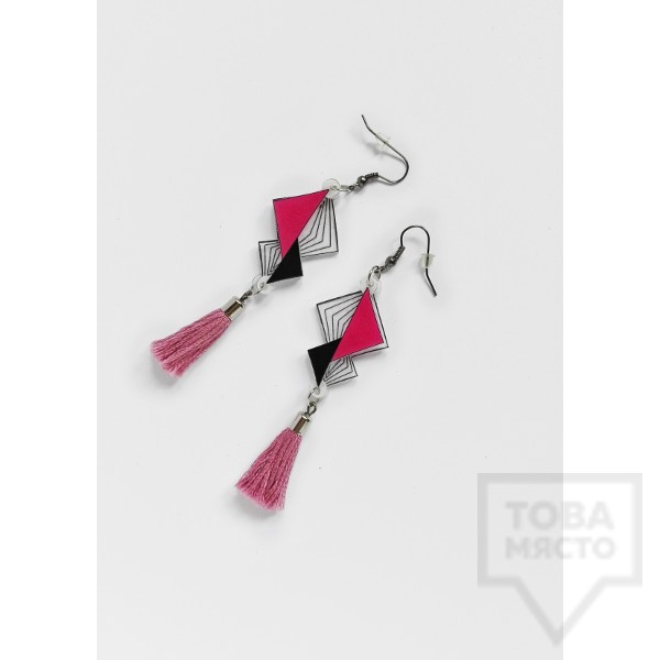 Дизайнерски обеци Mihha - Geometric Long