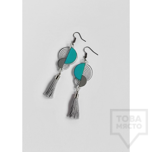 Дизайнерски обеци Mihha - Geometric Long