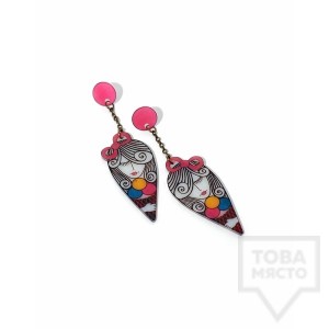 Дизайнерски обеци Mihha - Girl with an ice cream