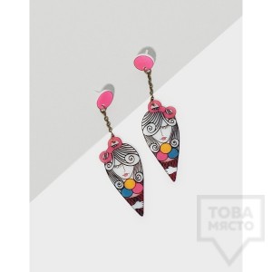 Дизайнерски обеци Mihha - Girl with an ice cream