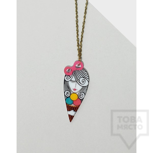 Дизайнерско колие Mihha - Girl with an ice cream